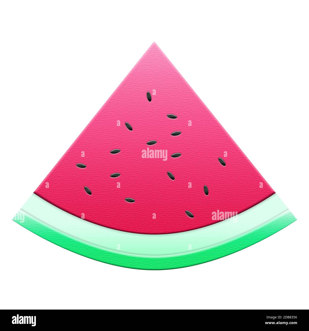 Watermelon Slice Isolated On White Background Illustration Stock Photo ...
