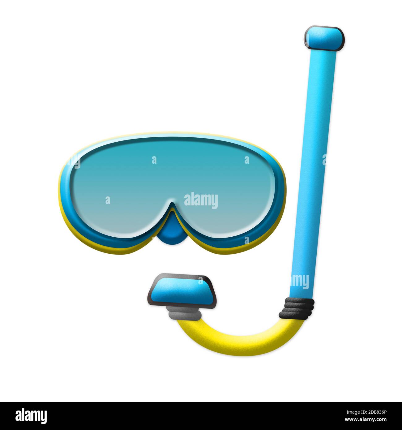 Scuba Mask, Snorkeling Equipment Isolated On White Background Stock ...