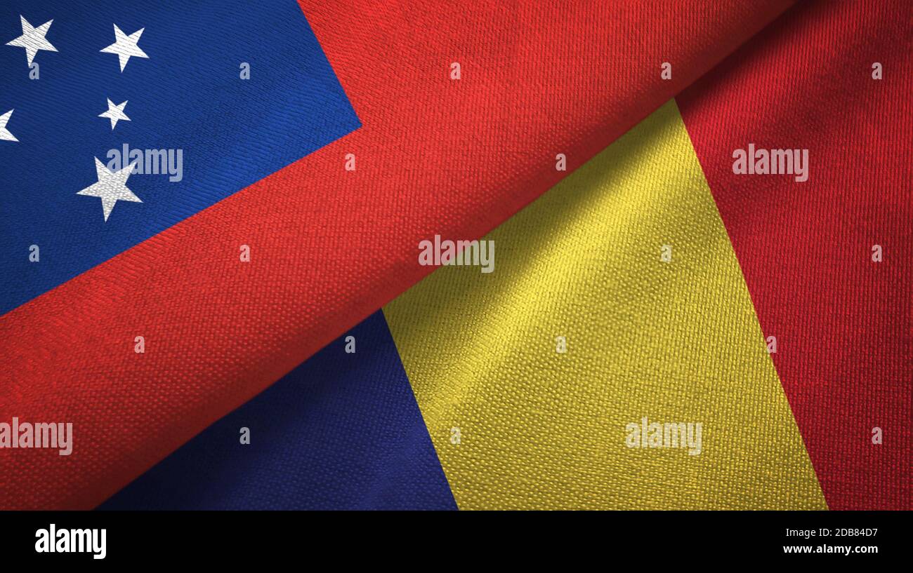 Samoa Texture Samoa and Romania two flags textile cloth, fabric texture Stock Photo ...