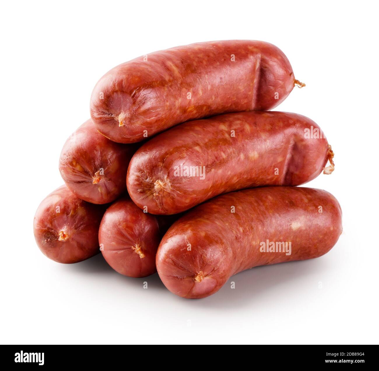 Sausages for grilling meat isolated on white background Stock Photo Alamy