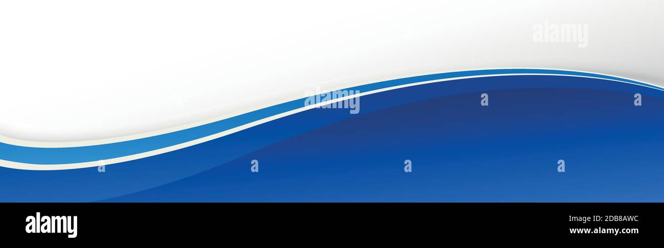 White curved line with blue shades on a white background - Vector ...