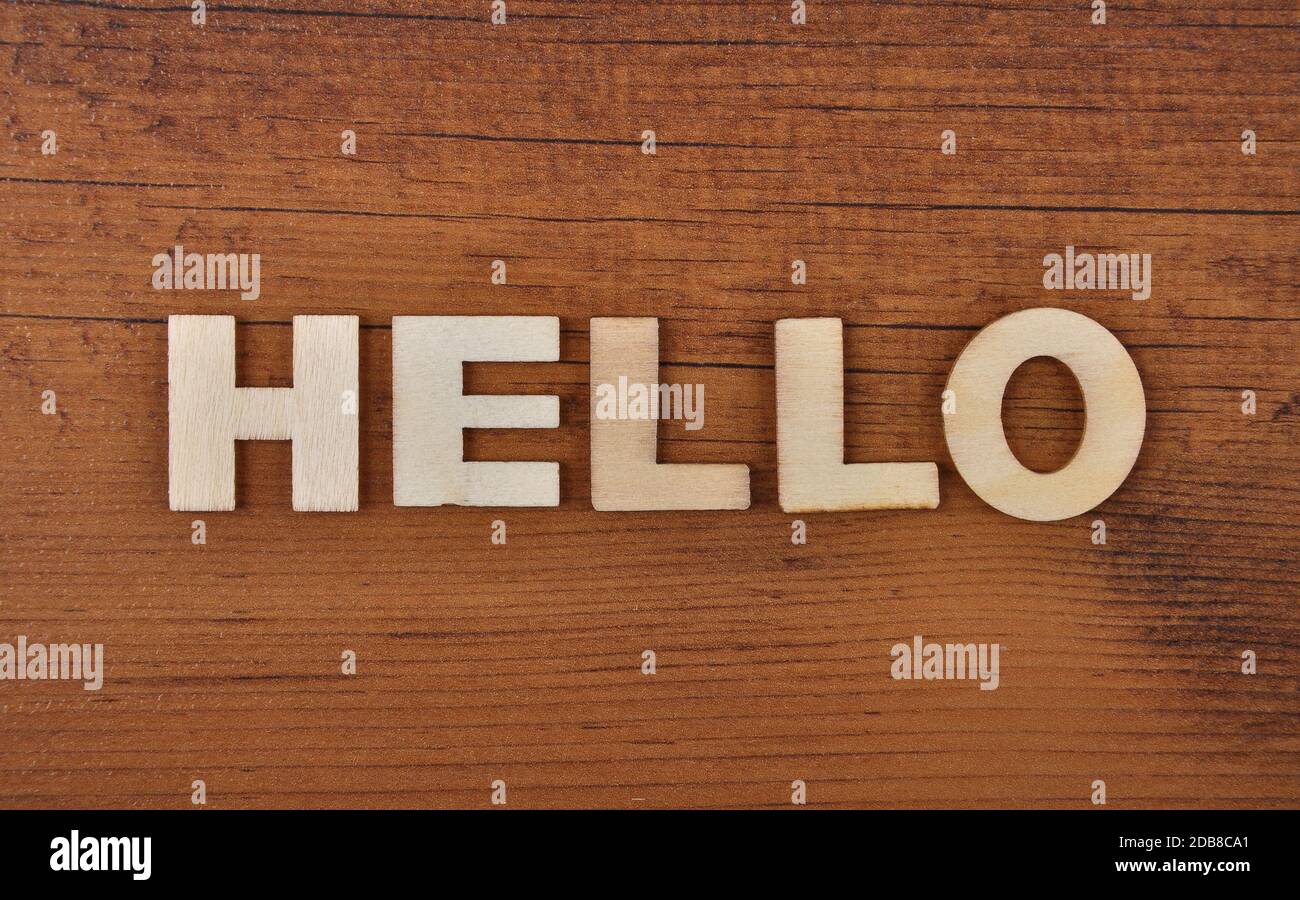 Term from wooden letters on old wooden board Stock Photo