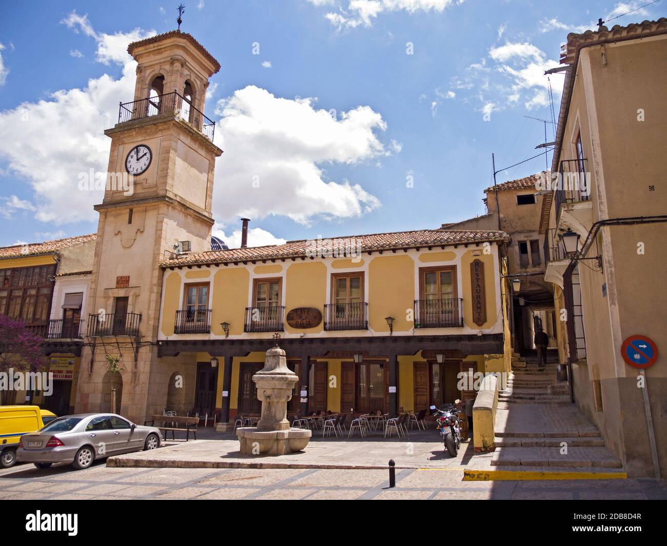 Torre del reloj. Chinchilla de Montearagón. Albacete. Castilla la Mancha. España. Stock Photo