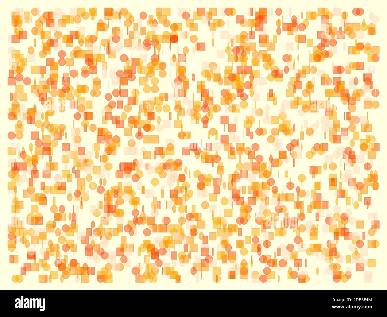 Abstract minimalist orange illustration with circle and ellipses ...