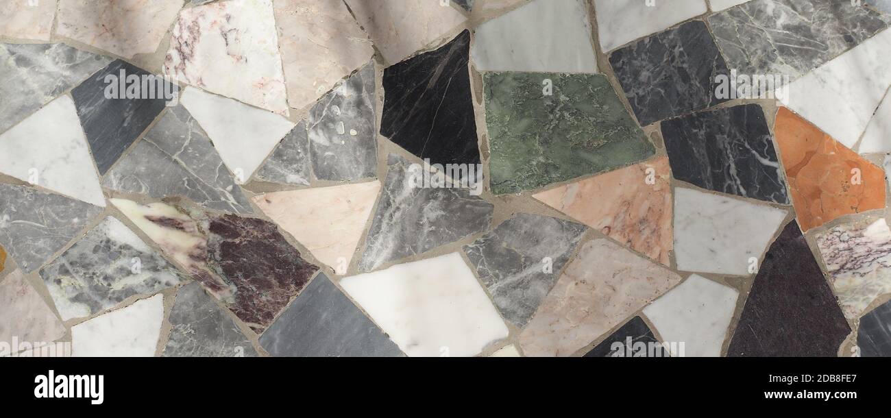 wide grey and brown marble texture useful as a background Stock Photo