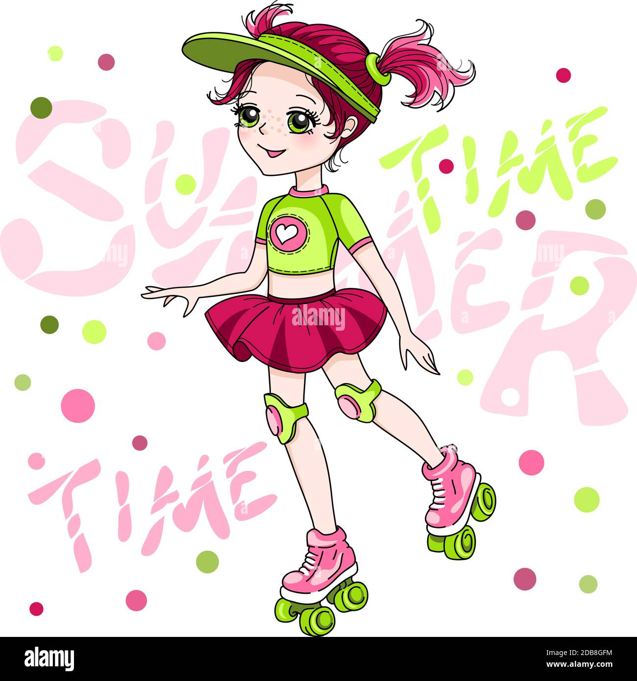Roller Skating Girl Clipart