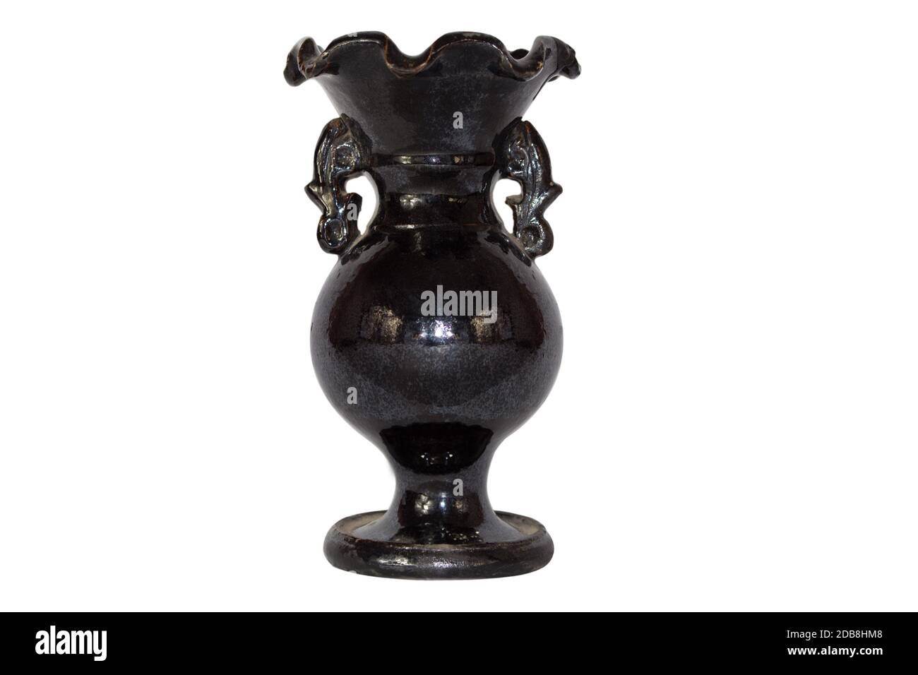 Old Decorative Ceramic Vase Isolated on White Background Stock Photo ...