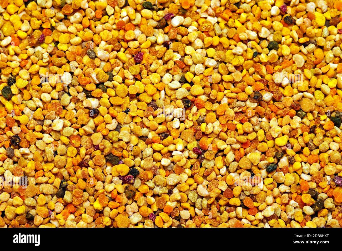 Big bunch of bee pollen granules texture Stock Photo