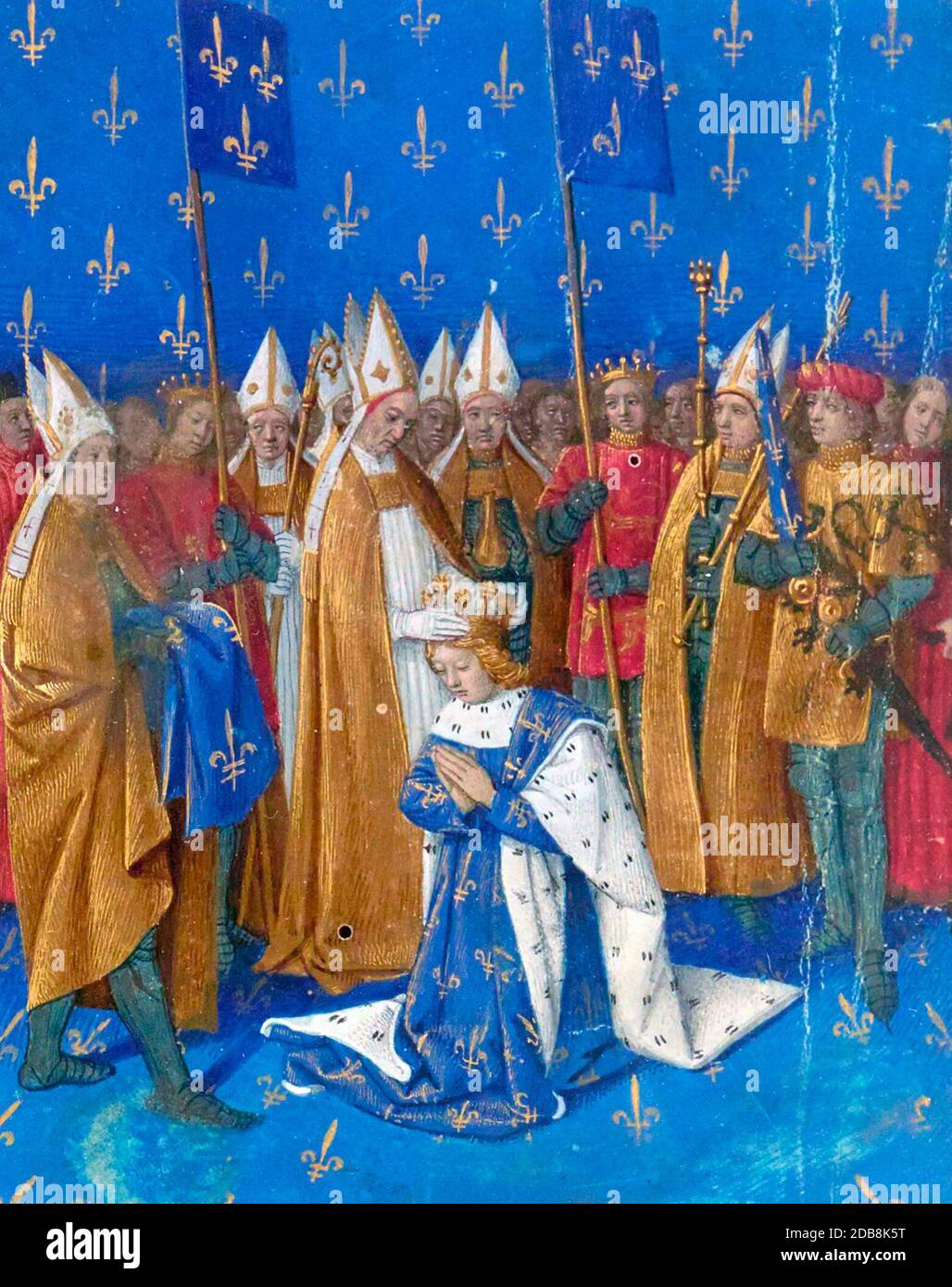 The coronation of King Charles VI - Jean Fouquet Stock Photo