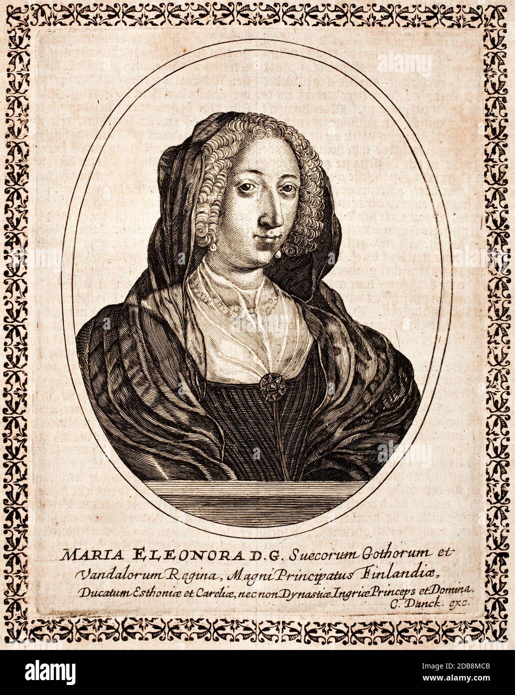 Maria Eleonora of Brandenburg, queen of Sweden, circa 1642 Stock Photo