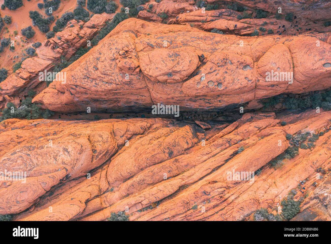 Beautiful Red Rock Canyon from above by drone Stock Photo - Alamy