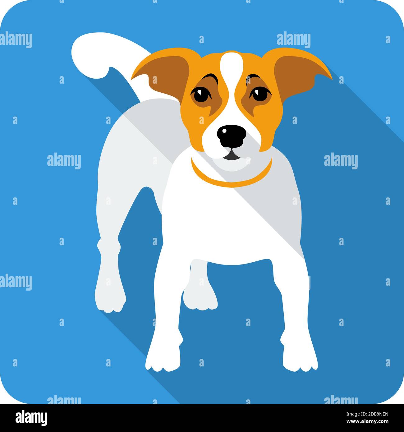 dog Jack Russell Terrier icon flat design Stock Photo