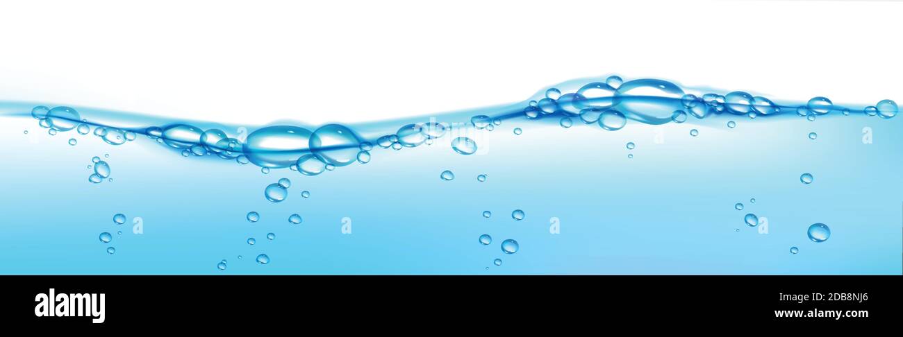 Different size air bubbles on a light background - Illustration Stock Vector