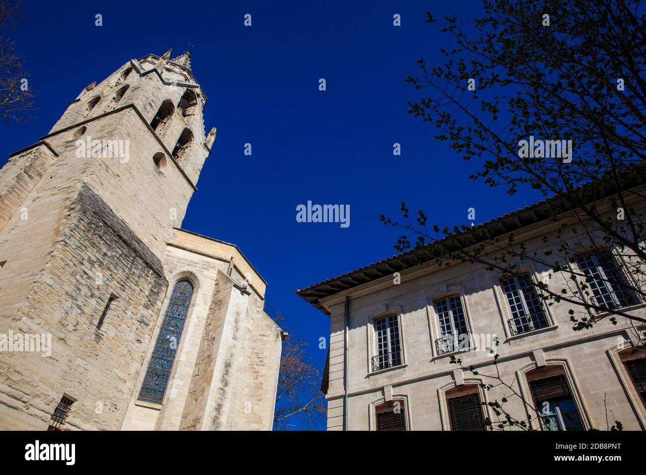 Saint Martial Temple at  the Agricol Perdiguier Square in Avignon France Stock Photo