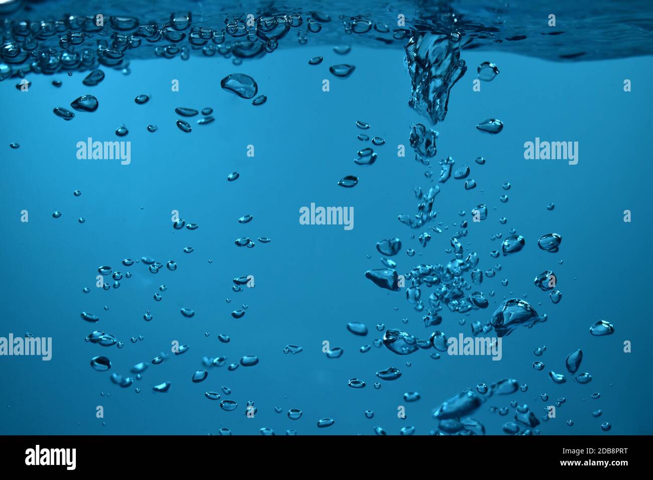 surface Bubbles under Blue water back ground Copy space Stock Photo Alamy