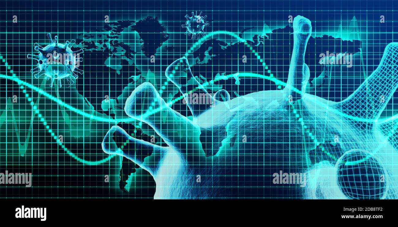 Global Pandemic and Medical Crisis Data Abstract Background Concept ...