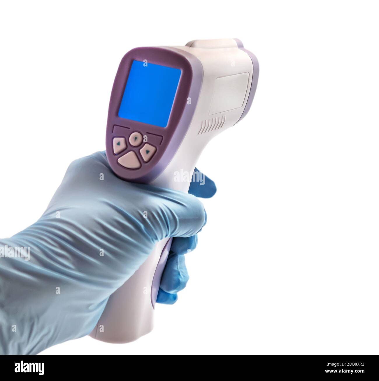 Thermometer Medical Digital Non-Contact Infrared with blue blank screen. Temperature  Measurement Device isolated on white background. healthcare medic Stock  Photo - Alamy