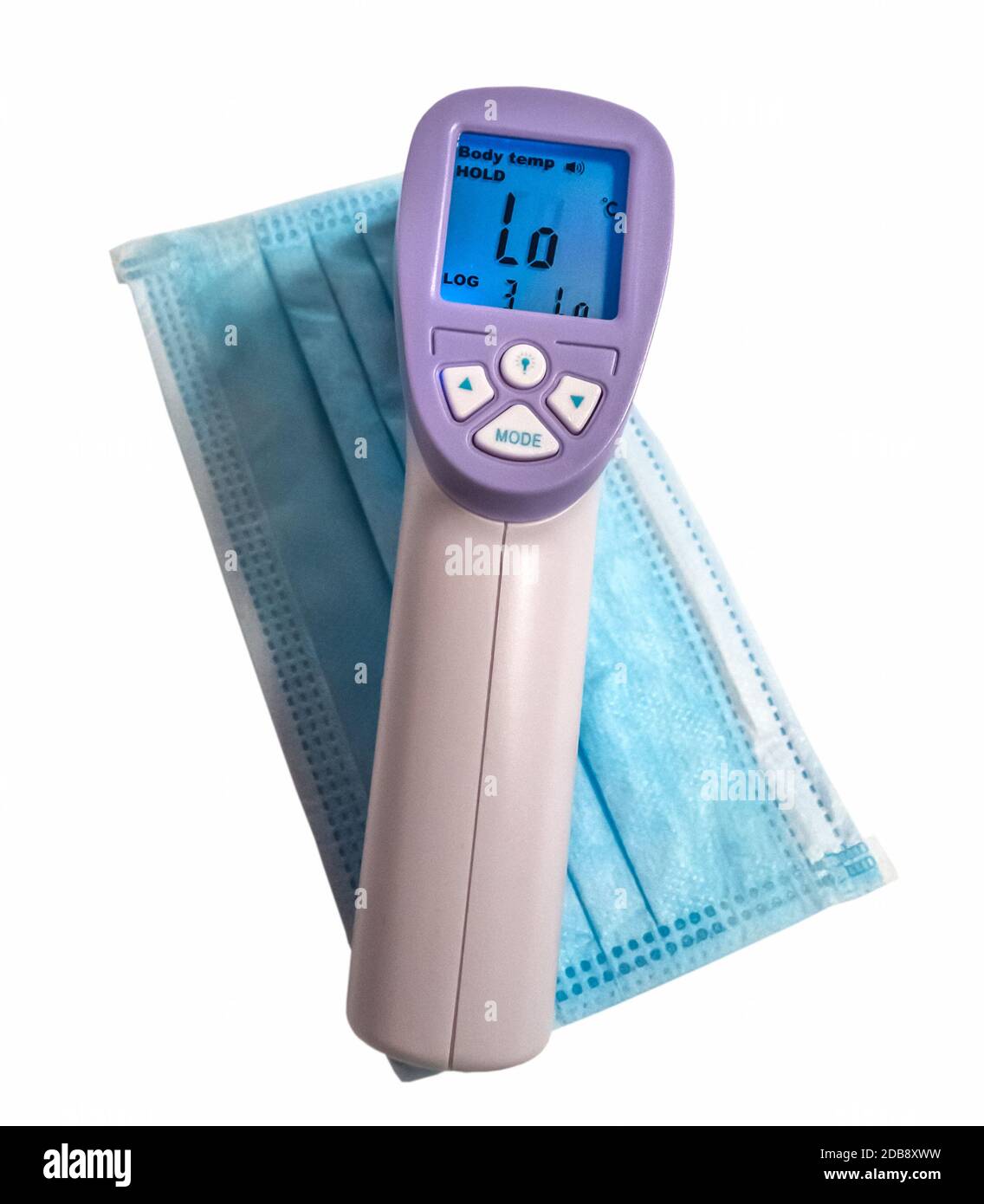 Contactless Infrared Thermometer icon in flat style isolated on white