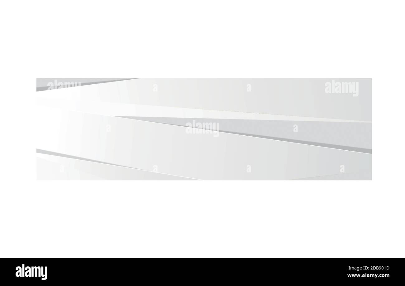 White vector panoramic background with wavy lines and shadows Stock ...