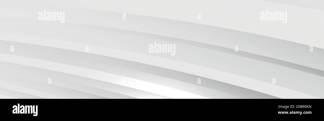 White vector panoramic background with wavy lines and shadows Stock ...