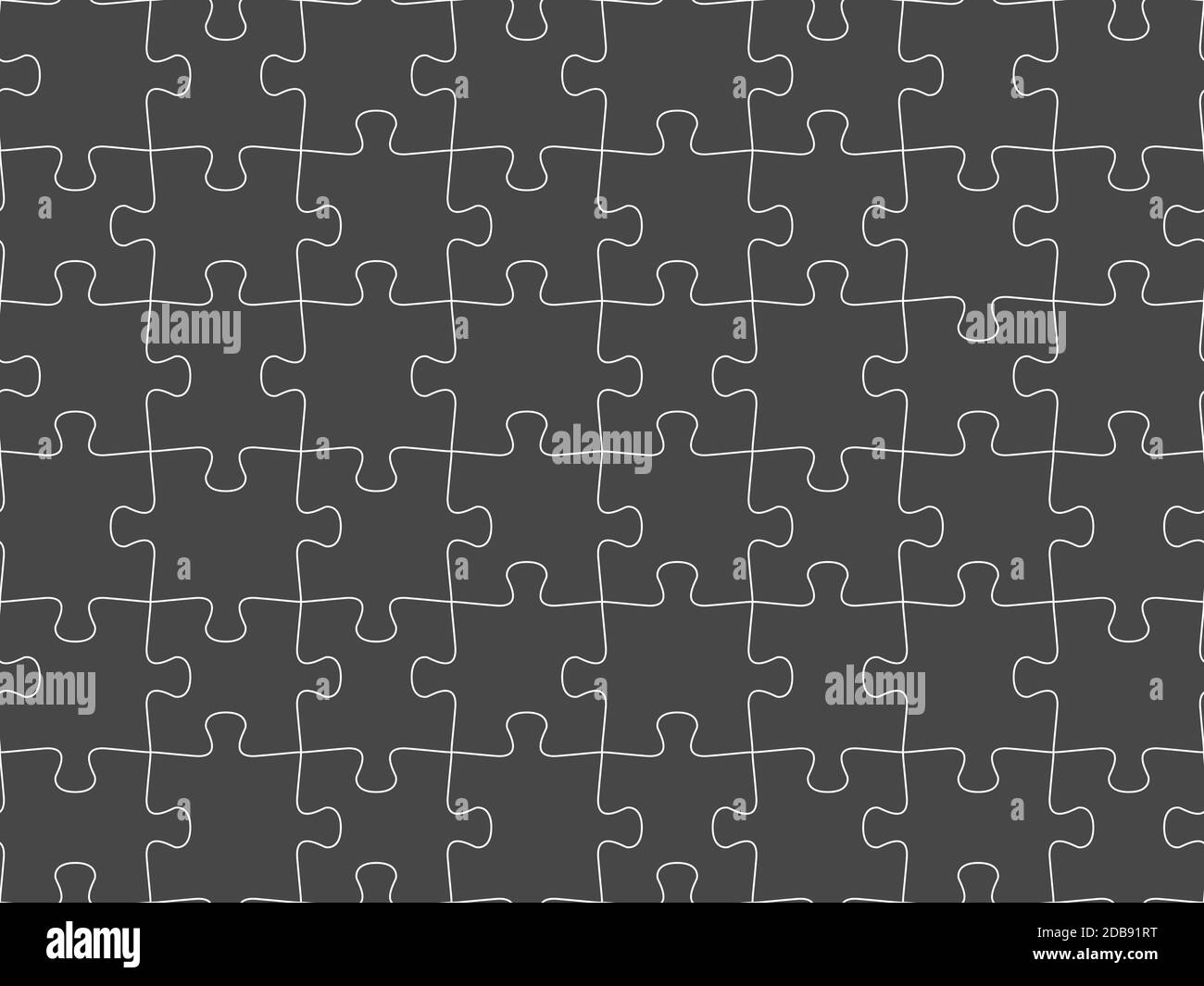 Seamless piece puzzle presentation jigsaw dark background pattern. EPS 10 vector file included Stock Photo