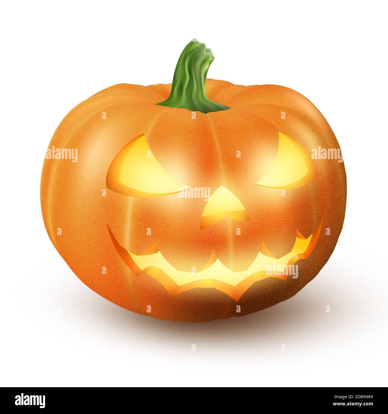 Lighten Jack O Lantern glowing halloween realistic smile face pumpkin ...