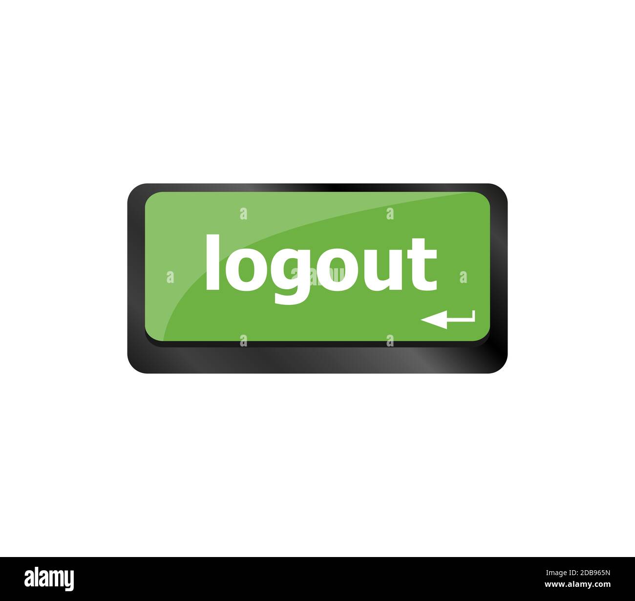 logout word on computer keyboard keys button Stock Photo - Alamy
