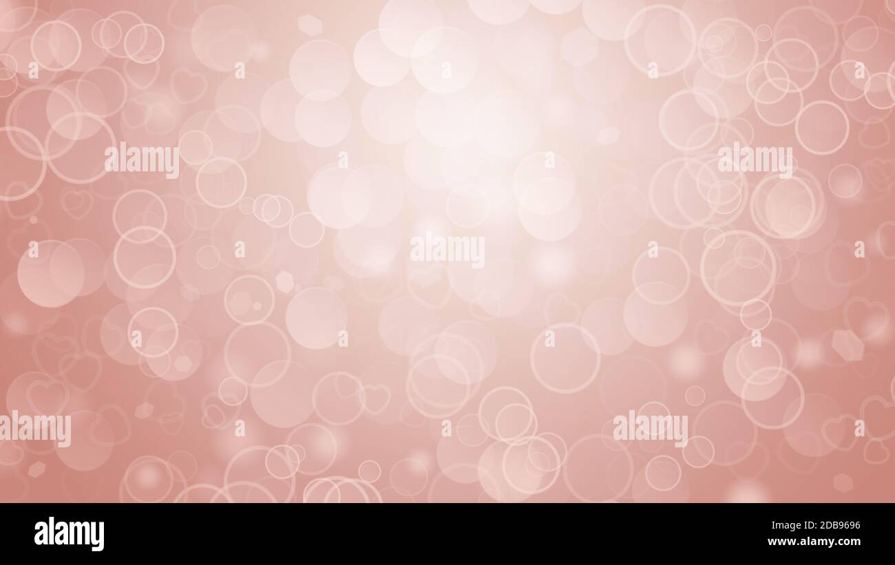 Rose gold heart shape abstract bokeh background wtih glowing texture for  Valentine's Day Stock Photo - Alamy, image size:1300x821