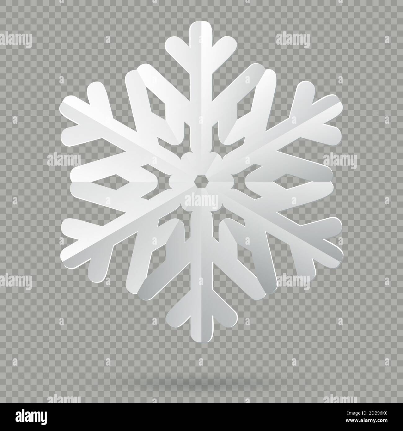 Silver snowflake isolated on a transparent Vector Image