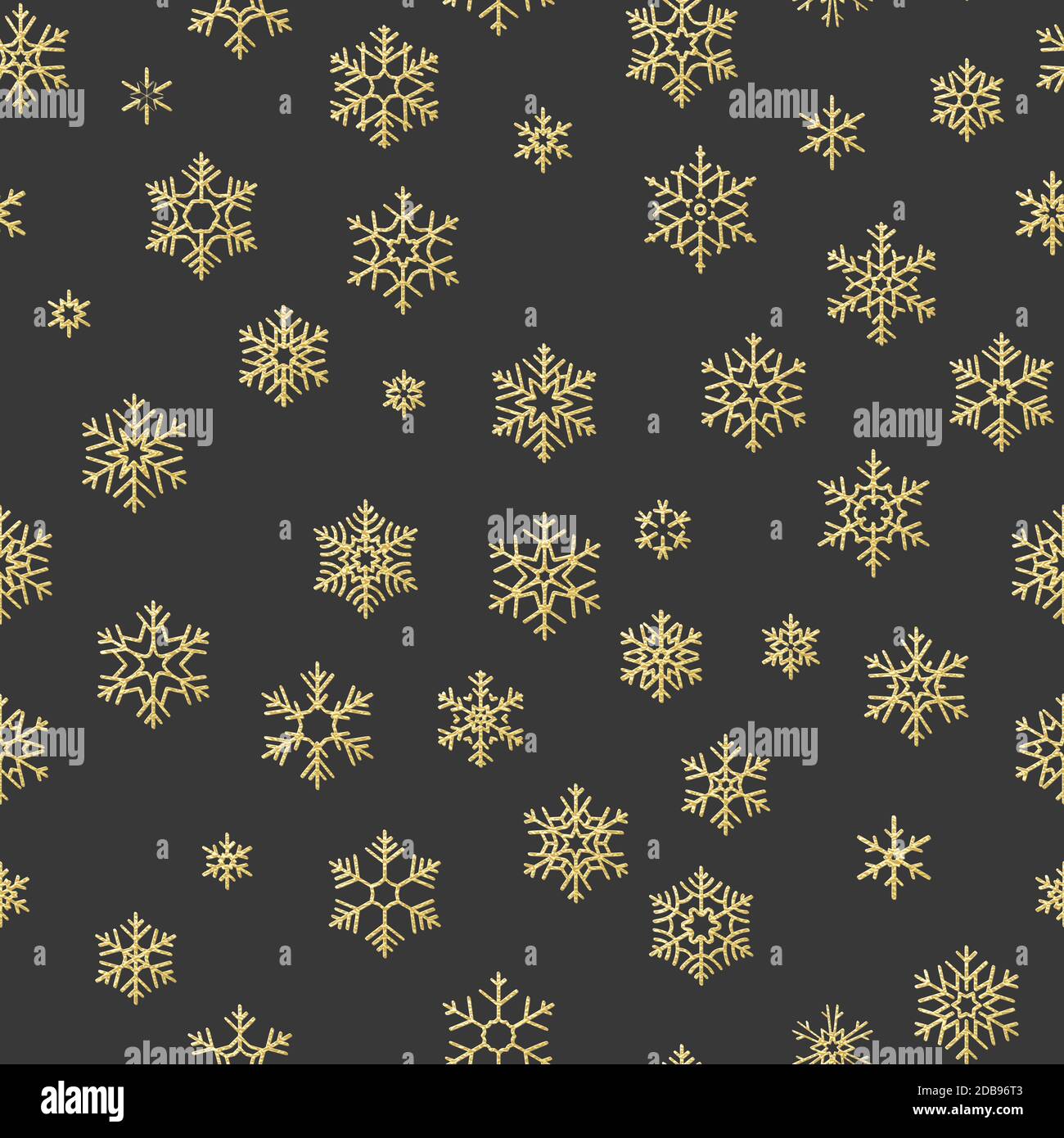 Seamless holiday texture, Christmas pattern with gold snowflakes ...