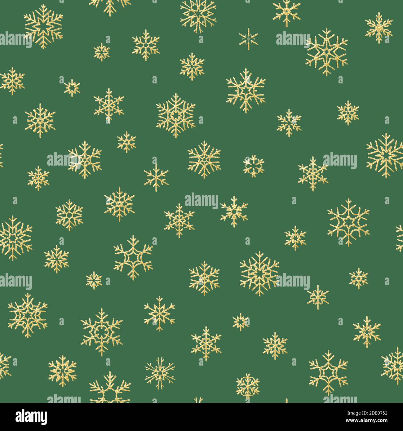Merry Christmas and Happy New Year winter golden snowflakes seamless ...