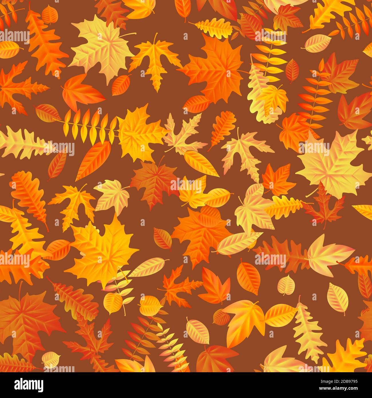 Autumn leaves background seamless pattern. EPS 10 vector file Stock ...