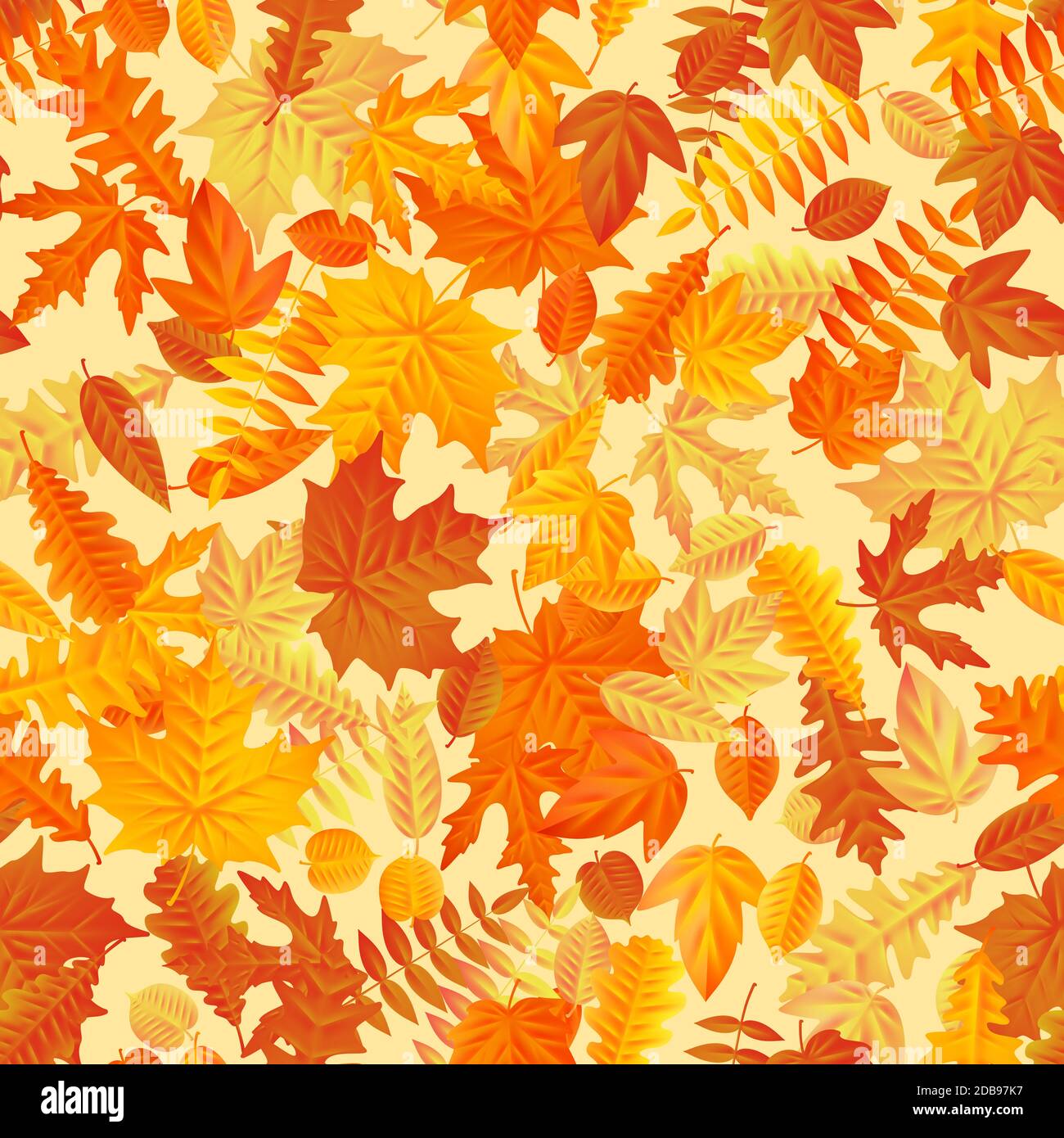Autumn leaves background seamless pattern. EPS 10 vector file Stock ...