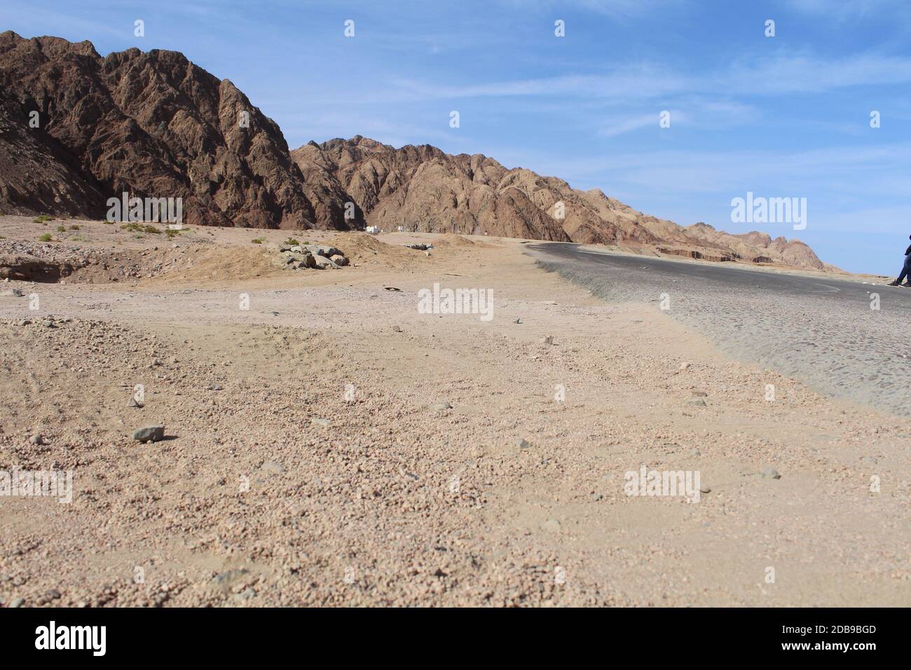 Mountain in the desert and the blue sky Stock Photo - Alamy