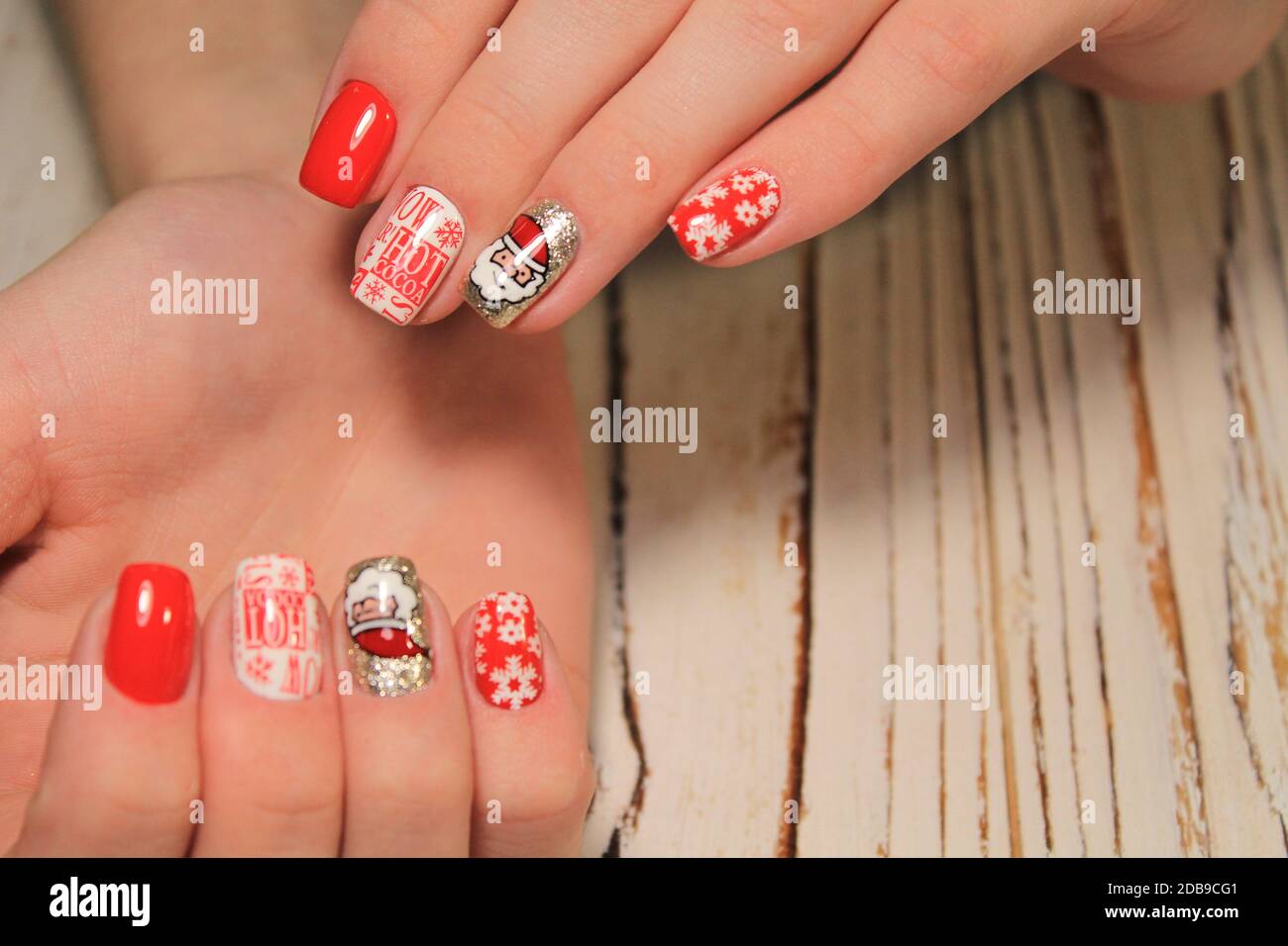 Closeup photo of a beautiful female hands with elegant manicure and ...