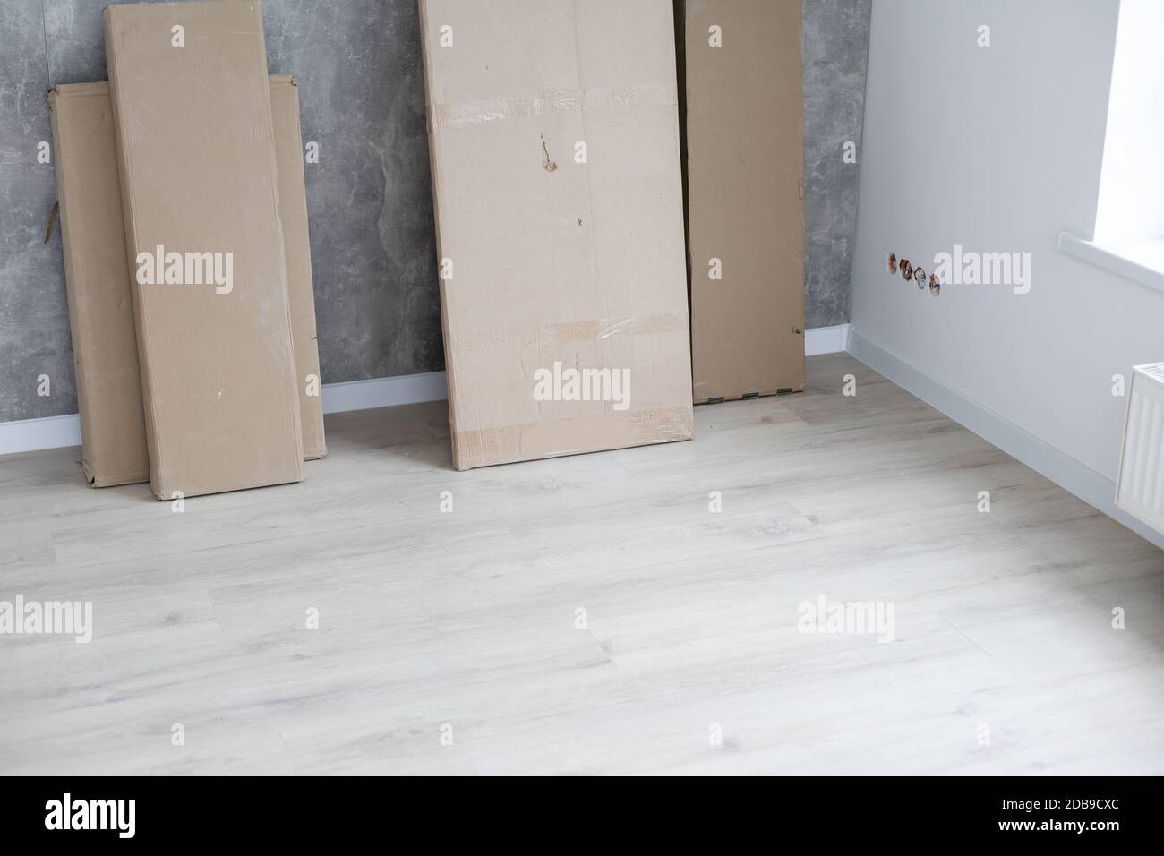 A pile of cardboard box parcel prepare to put on the shelf. The parcel