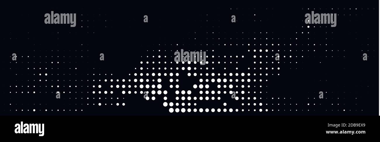 Many white dots on a black background panorama Stock Vector Image & Art ...