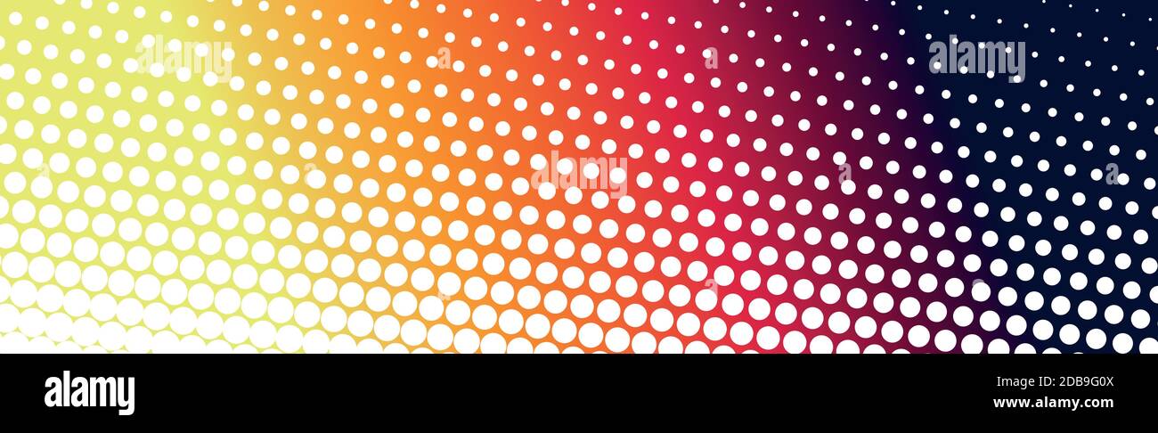 Many dots on a panoramic background - Vector illustration Stock Vector