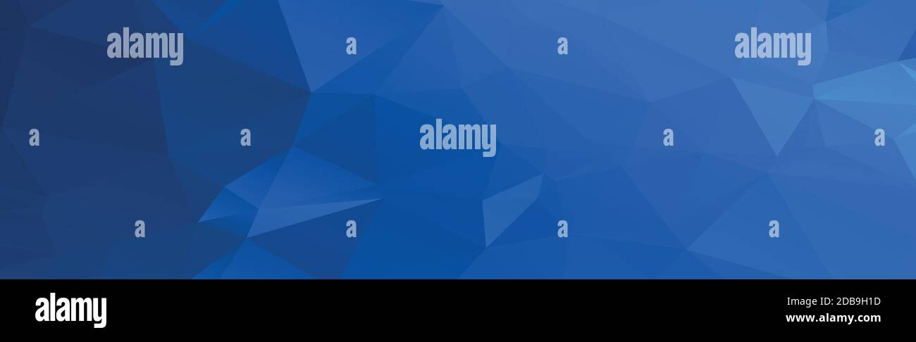 Abstract panoramic background with blue triangles - Vector illustration Stock Vector