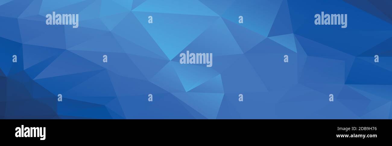 Abstract panoramic background with blue triangles - Vector illustration Stock Vector