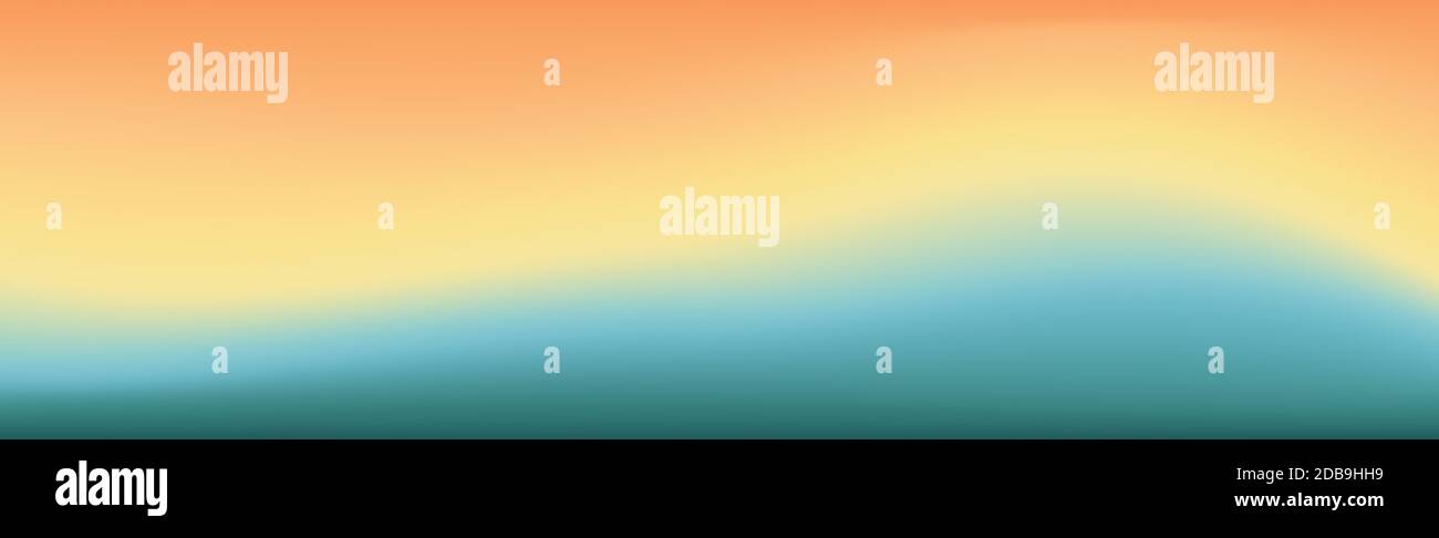 Blurred large panoramic summer background multicolored gradient - illustration Stock Photo