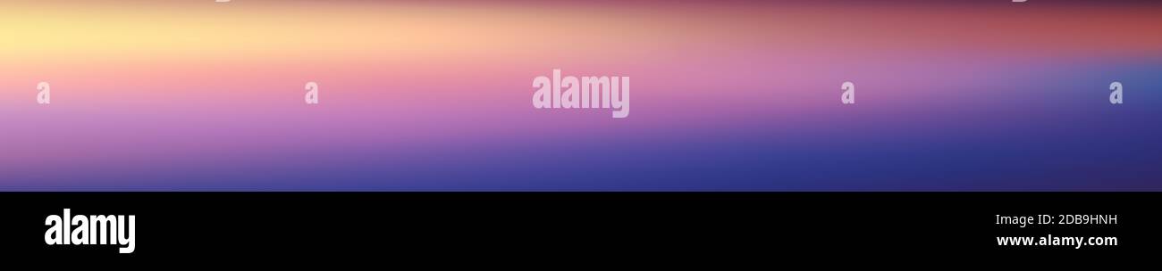 Blurred large panoramic summer background multicolored gradient - illustration Stock Photo