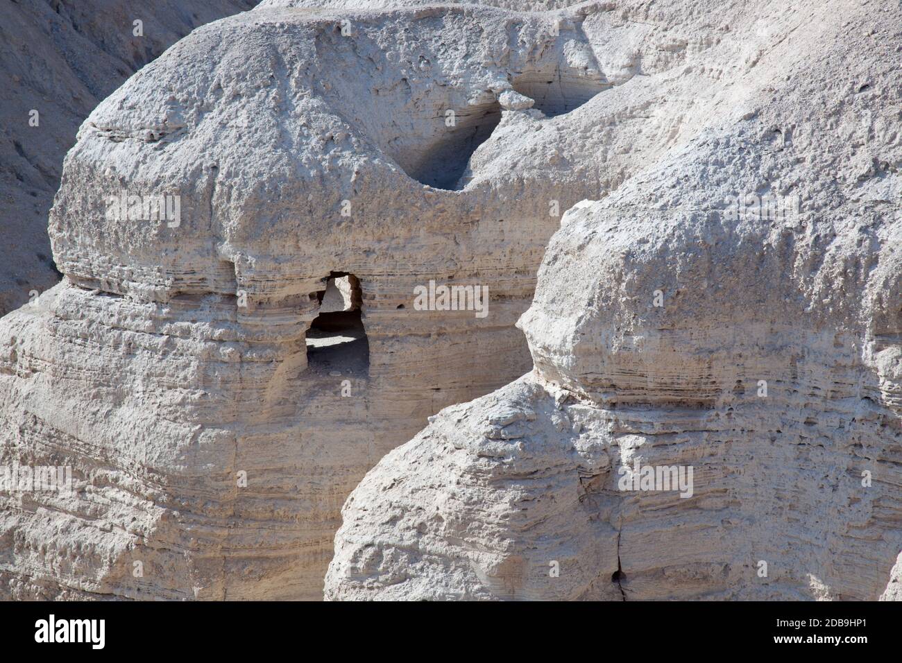 Qumran caves where the Dead Sea Scrolls were found Stock Photo Alamy