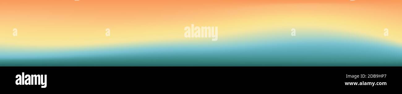 Blurred large panoramic summer background multicolored gradient - illustration Stock Photo