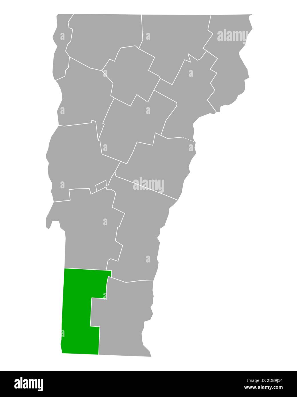 Map of Bennington in Vermont