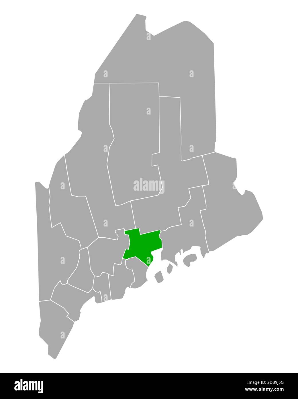 Map of Waldo in Maine Stock Photo Alamy