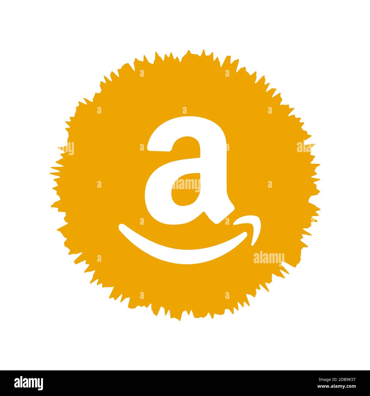 Amazon logo. Amazon icon app application logo. Amazon is American international electronic commerce company . Kharkiv, Ukraine - October, 2020 Stock Photo