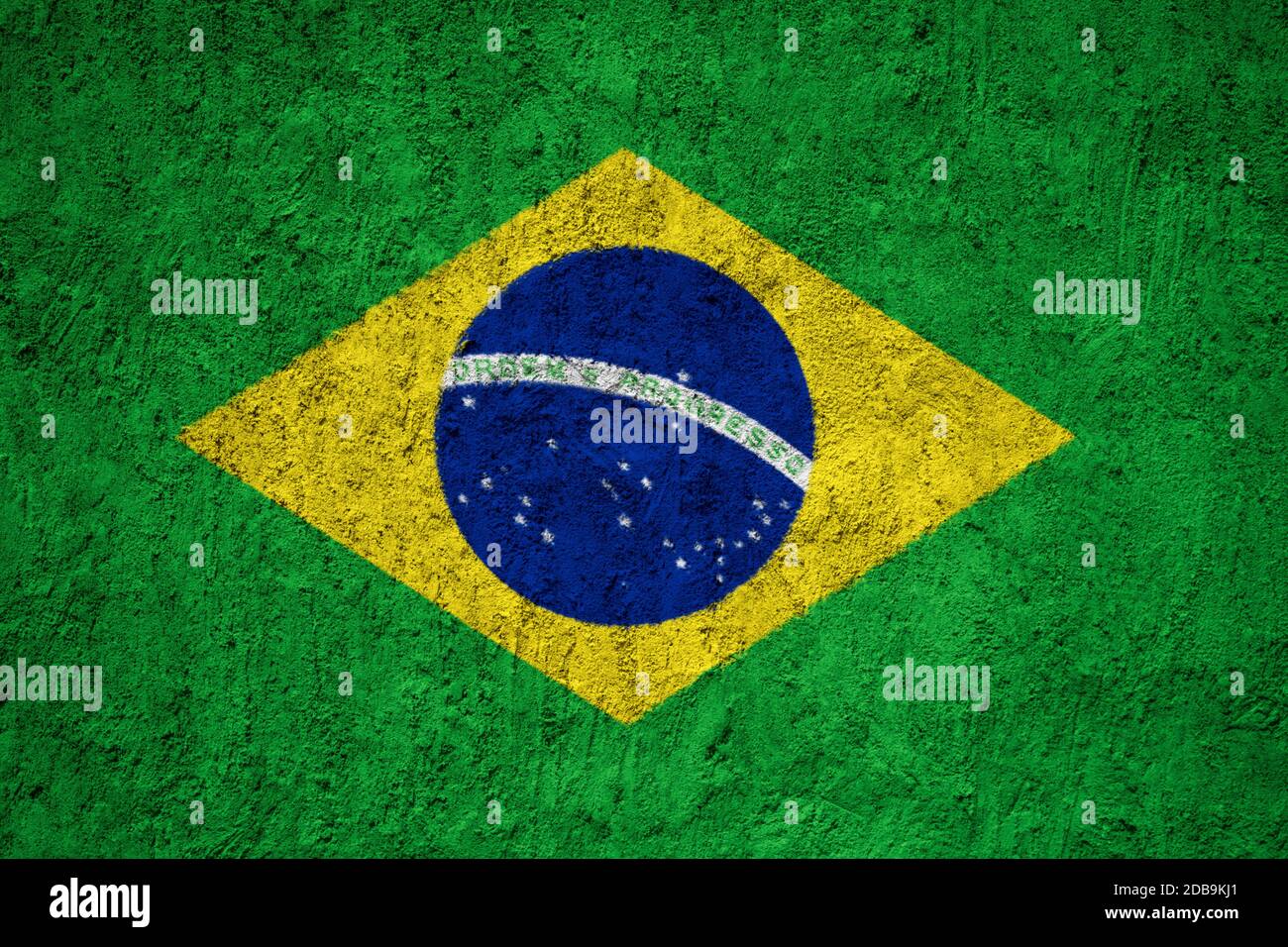 Brazil flag painted on the cracked grunge concrete wall Stock Photo - Alamy