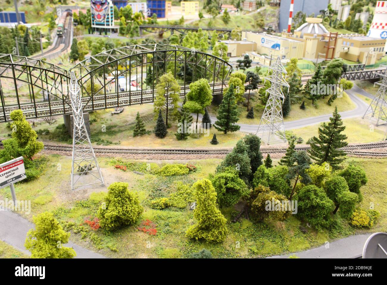 Saint Petersburg, Russia - july 23, 2019: The exhibition of Grand maket Russia, layout of major cities, roads and Railways Stock Photo