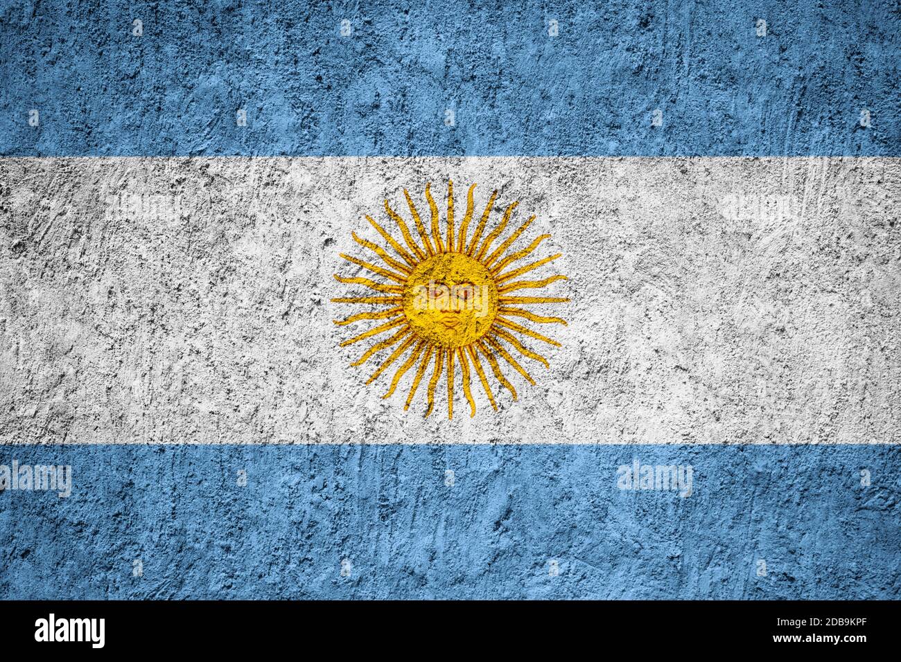 Argentina flag painted on the cracked grunge concrete wall Stock Photo ...